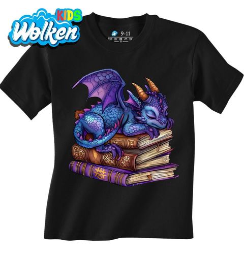 Obrázek produktu Dětské tričko Spící Fialový Drak na Knihách