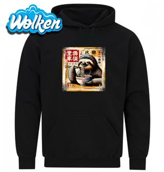 Mikina Retro Japonský Plakát Lenochod a Ramen.jpg