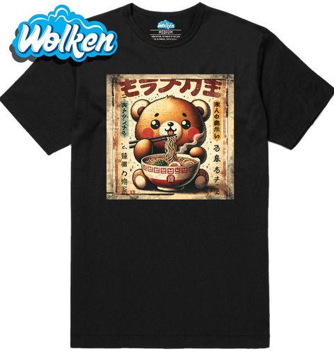 Obrázek produktu Pánské tričko Retro Japonský Plakát Medvěd a Ramen