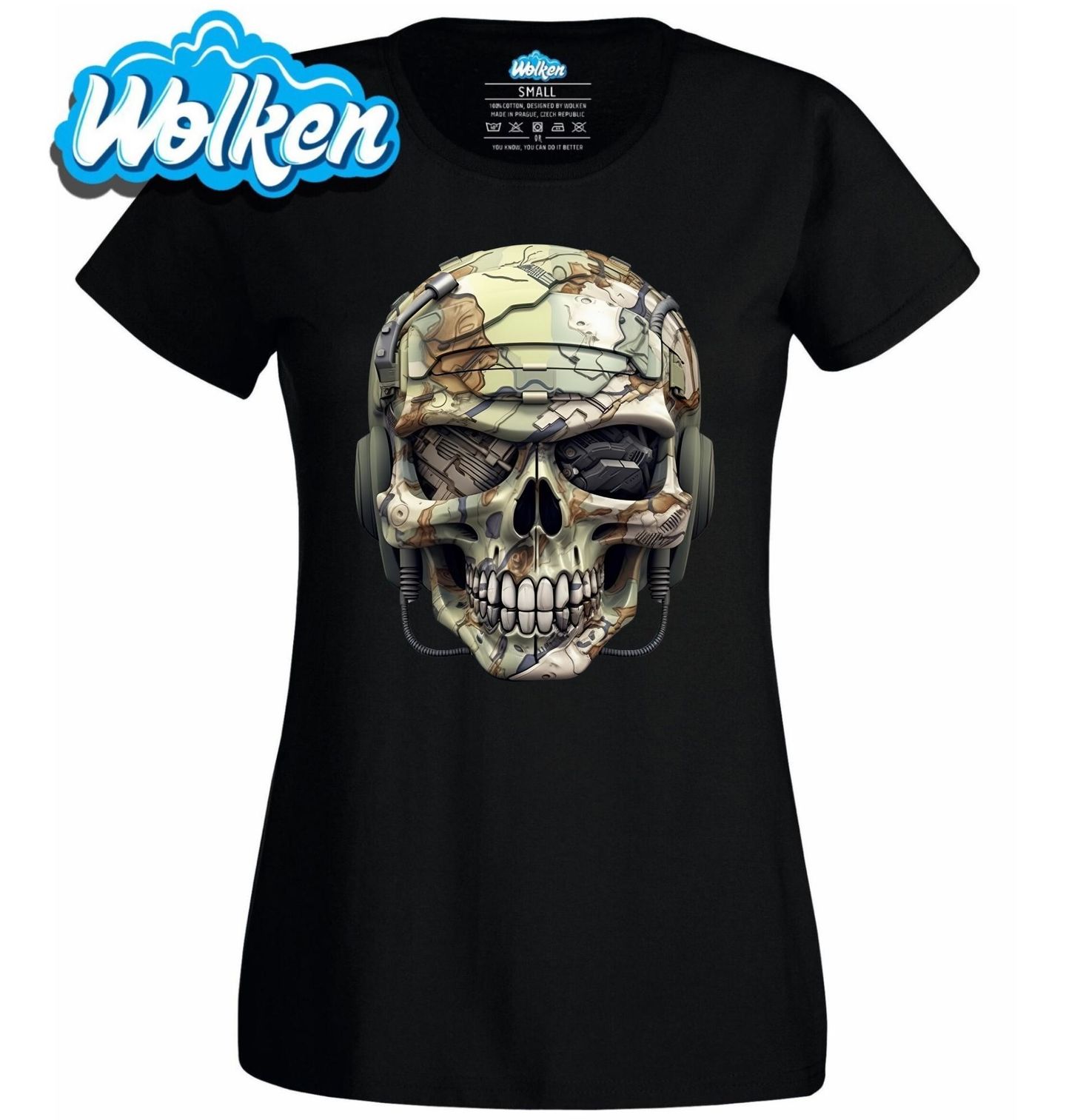 Dámské tričko Vojenská Maskáčová Lebka.jpg