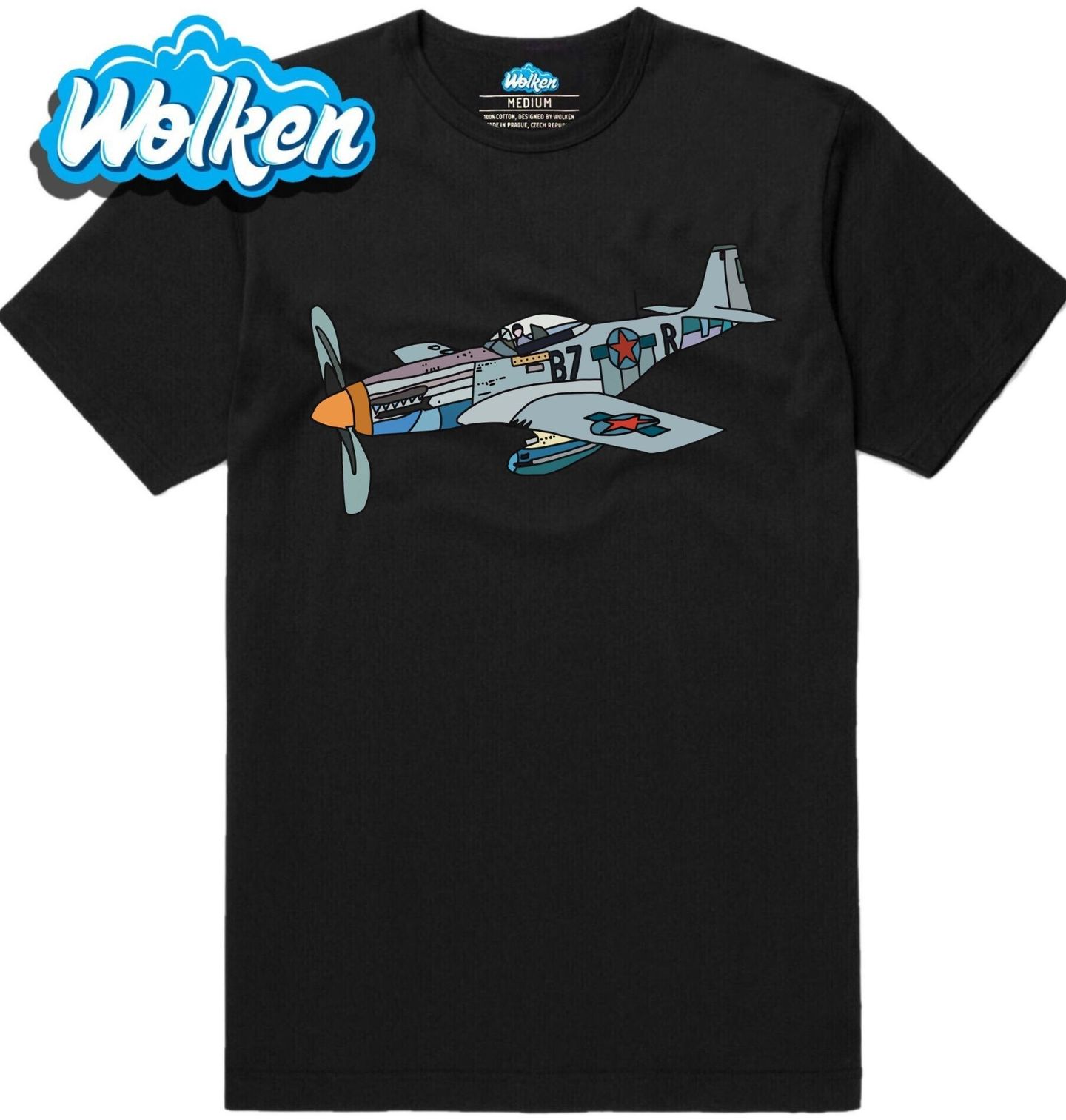 Pánské tričko Stíhací Letoun P-51 Mustang.jpg