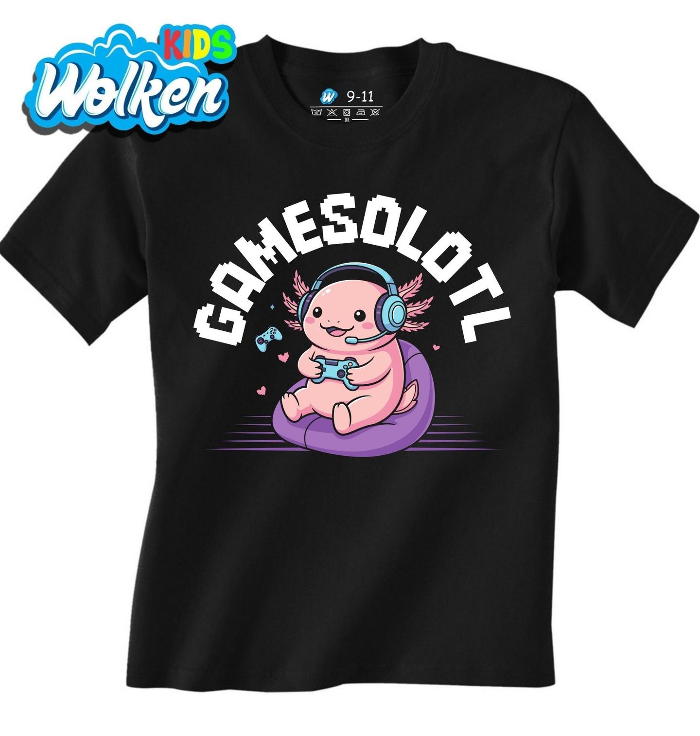 Dětské tričko Gamer Axolotl Gamesolotl.jpg