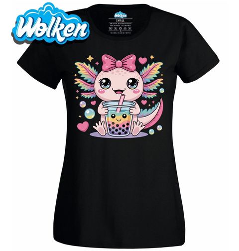 Obrázek produktu Dámské tričko Duhový Axolotl s Bubble Tea