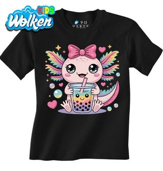 Dětské tričko Duhový Axolotl s Bubble Tea.jpg