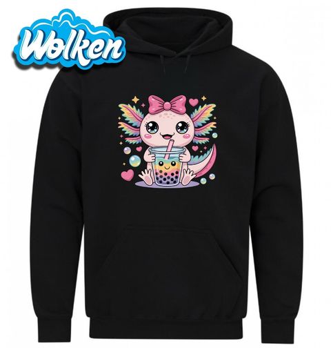 Obrázek produktu Pánská mikina Duhový Axolotl s Bubble Tea