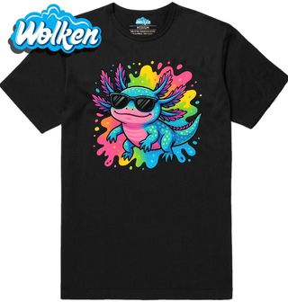 Pánské tričko Duhový Axolotl v Brýlích.jpg