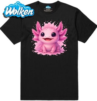 Pánské tričko Roztomilý Růžový Axolotl.jpg