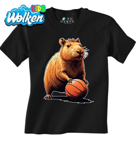 Obrázek produktu Dětské tričko Kapybara s Basketbalovým Míčem