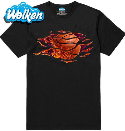 Obrázek produktu Pánské tričko Ohnivý Basketbalový Míč pod Kůží