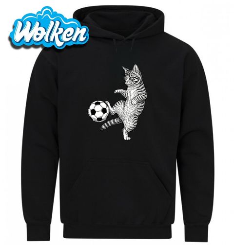 Obrázek produktu Pánská mikina Mourovatá Kočka Fotbalistka