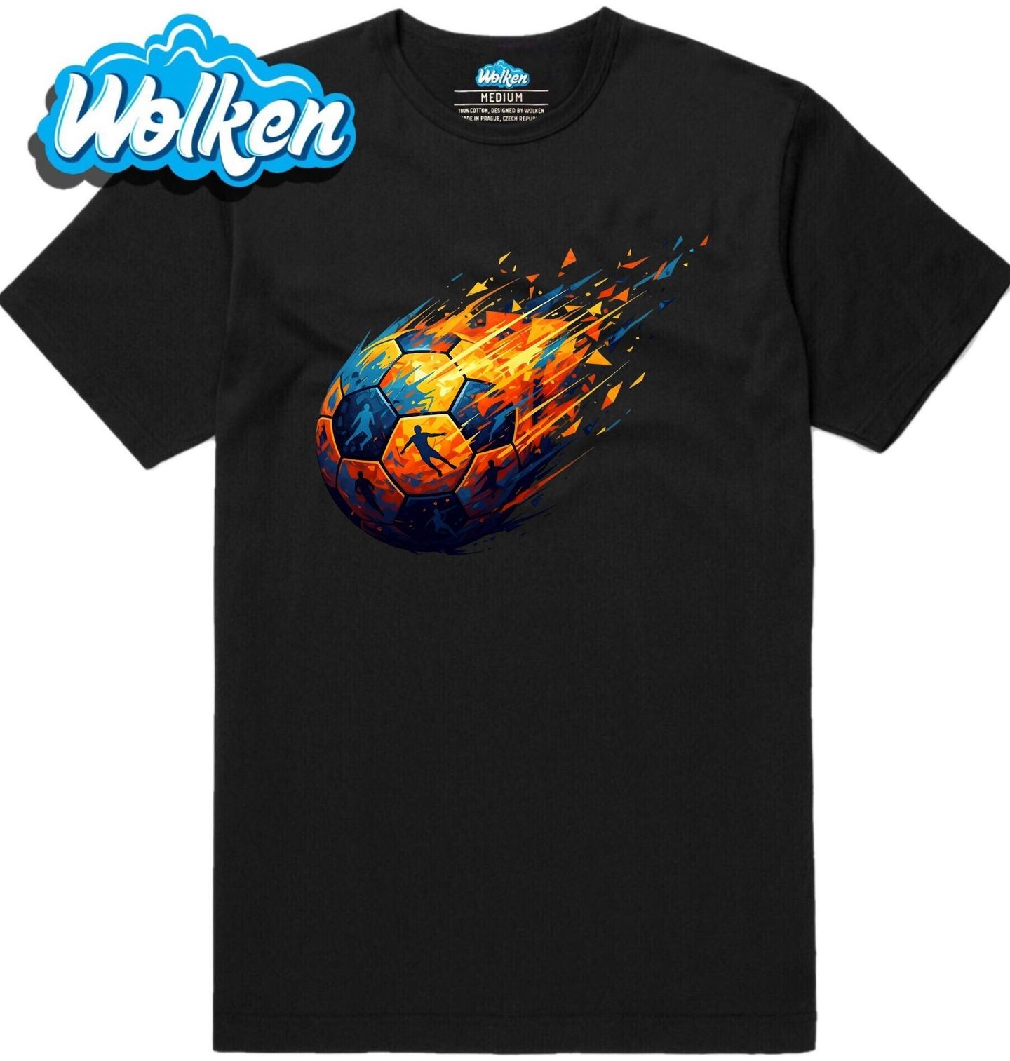 Pánské tričko Ohnivý Fotbalový Míč v Letu.jpg