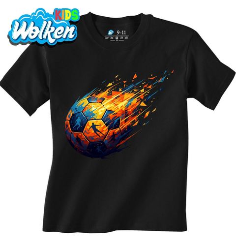 Obrázek produktu Dětské tričko Ohnivý Fotbalový Míč v Letu