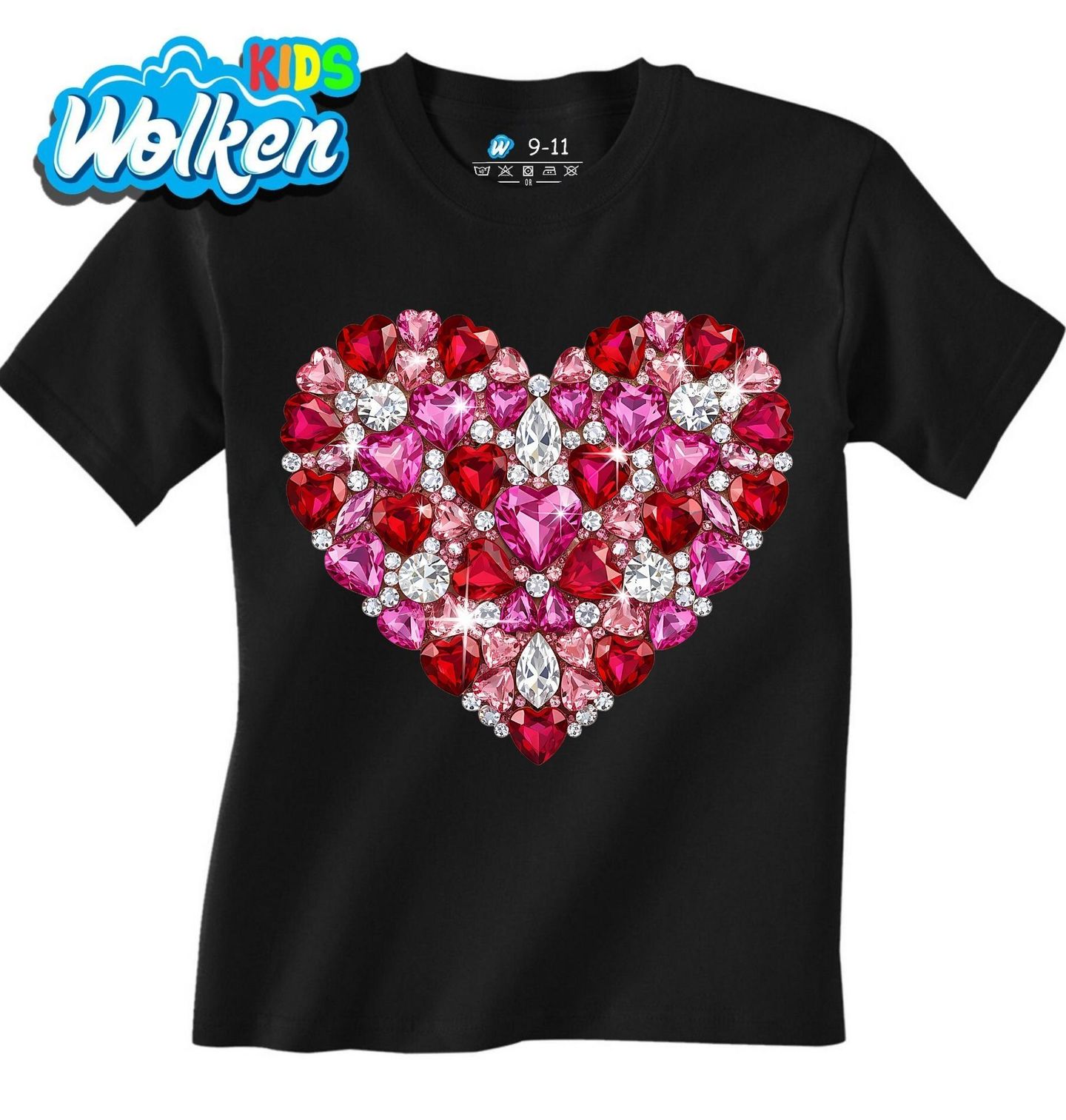 Dětské tričko Diamantové Srdce z Drahokamů.jpg