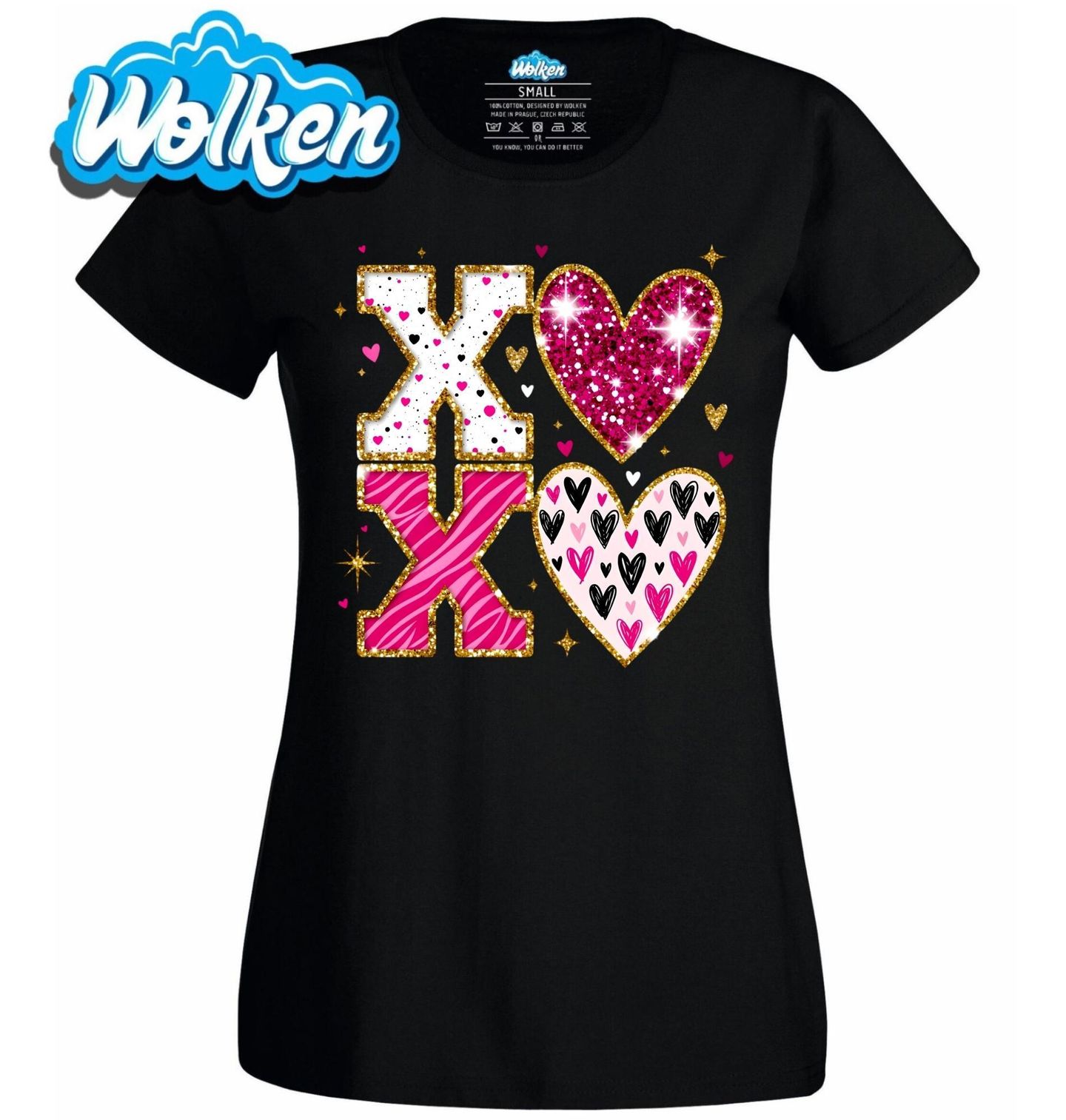 Dámské tričko Hugs and Kisses XOXO.jpg