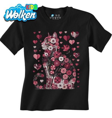 Obrázek produktu Dětské tričko Květinová Kočka Lásky