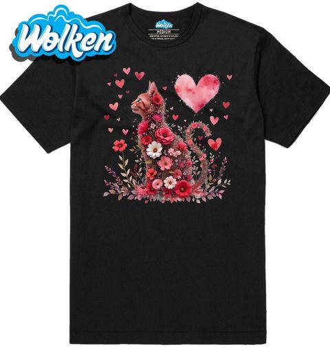 Obrázek produktu Pánské tričko Kočka v Zahradě Srdcí