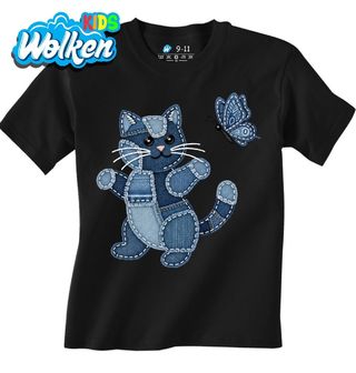 Dětské tričko Džínová Kočka a Motýl.jpg