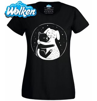 Dámské tričko Objetí Kočky a Psa.jpg