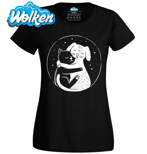 Obrázek produktu Dámské tričko Objetí Kočky a Psa