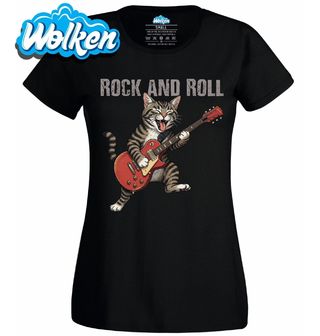 Dámské tričko Divoká Kočka s Kytarou Rock & Roll.jpg