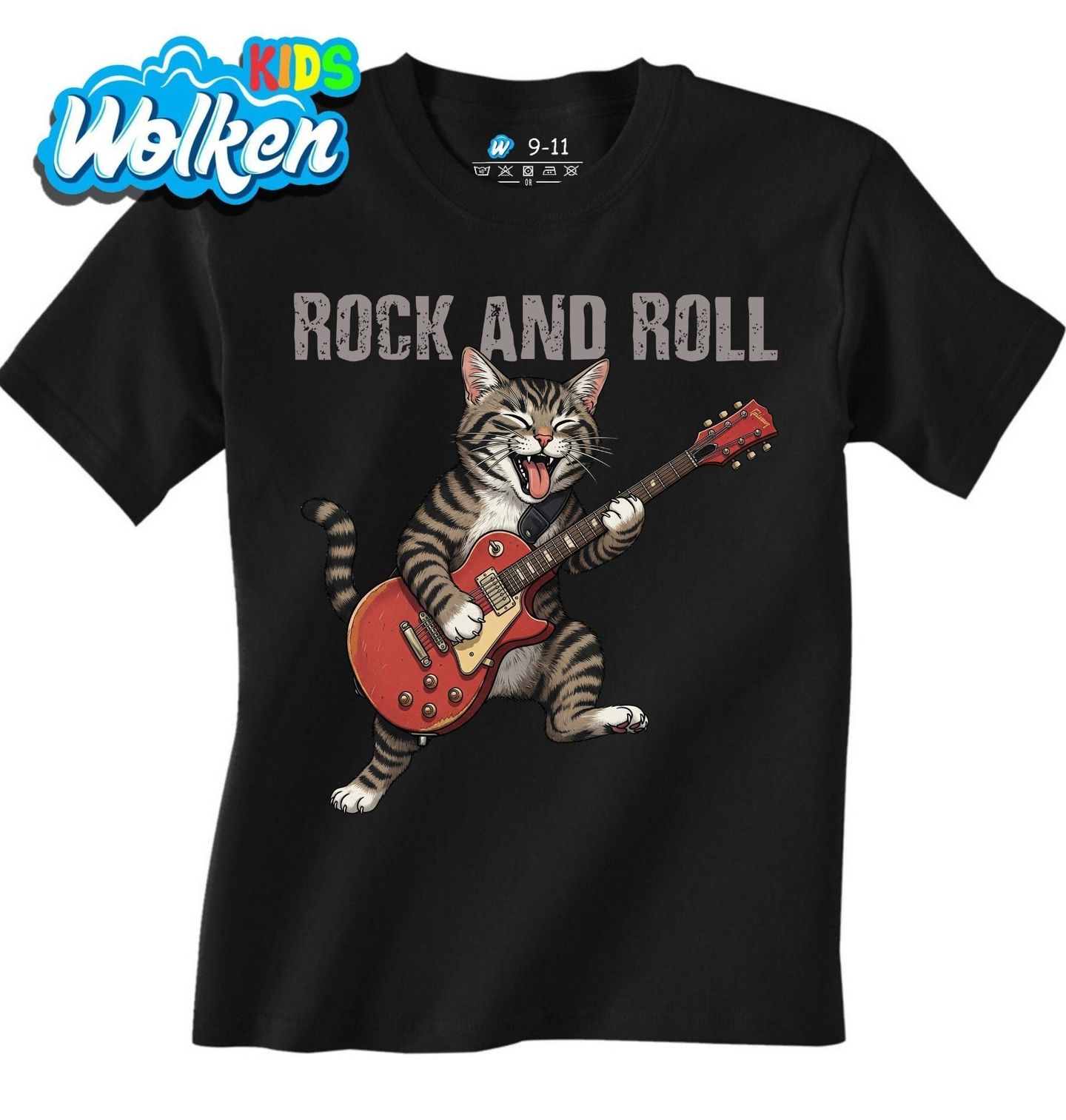 Dětské tričko Divoká Kočka s Kytarou Rock & Roll.jpg