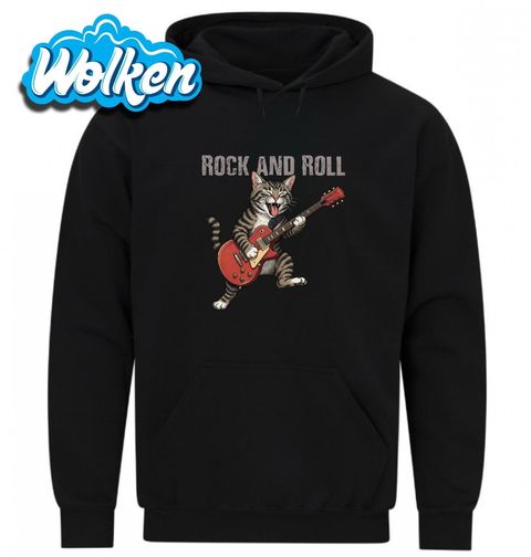 Obrázek produktu Pánská mikina Divoká Kočka s Kytarou Rock & Roll
