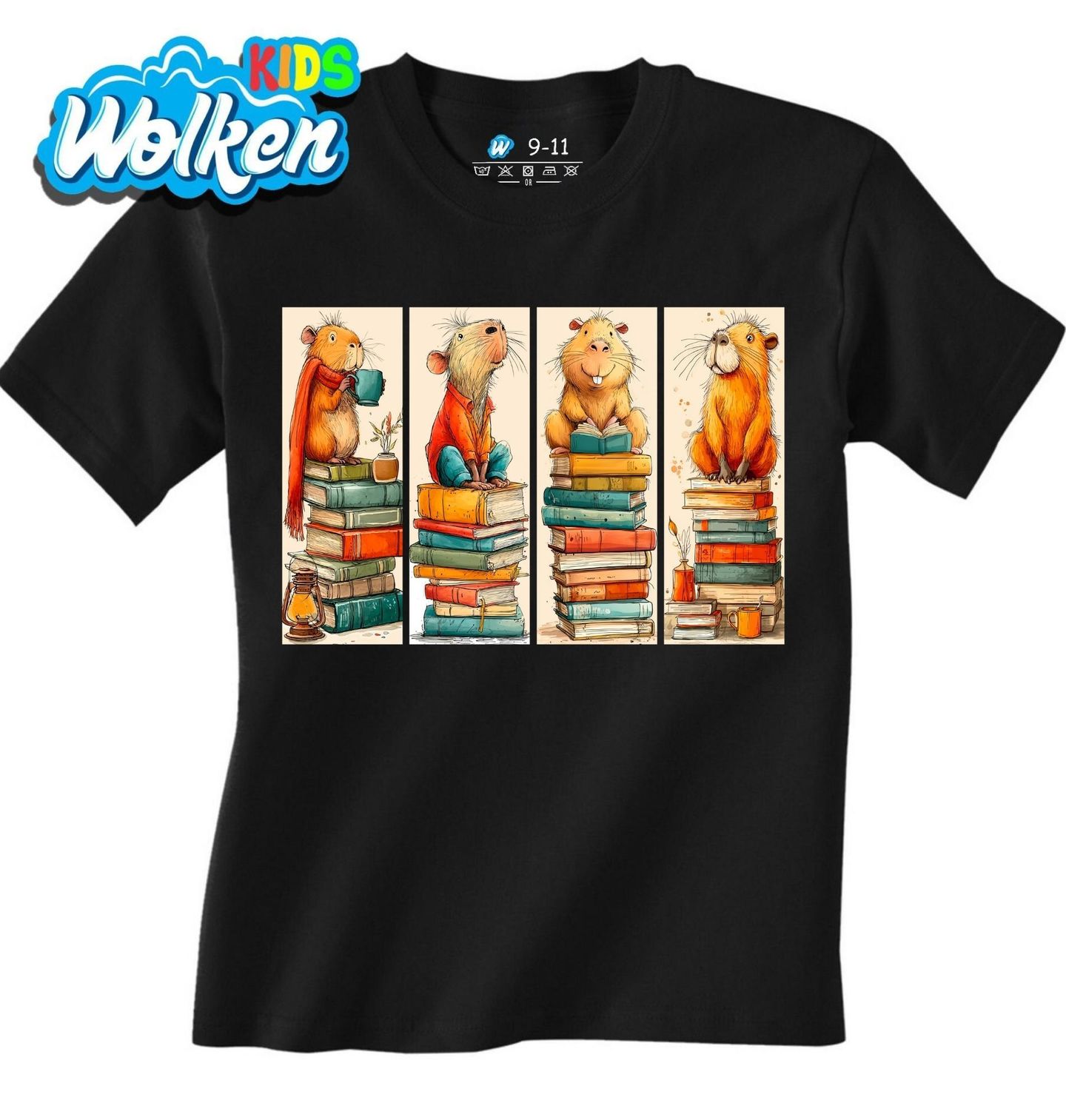 Dětské tričko Kapybara na Hromadě Knih.jpg