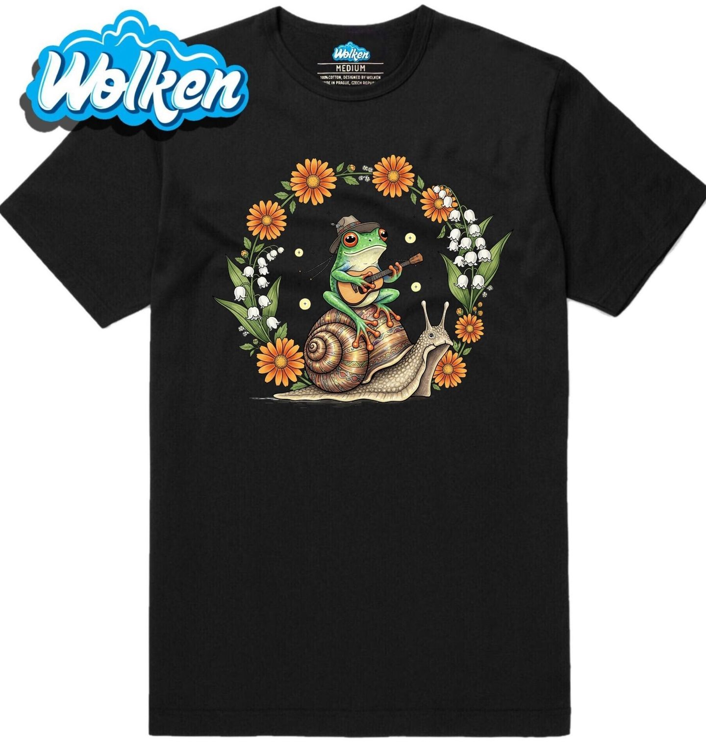 Pánské tričko Žába s Kytarou na Šnekovi.jpg