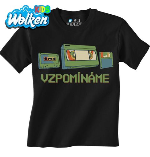 Obrázek produktu Dětské tričko Vzpomínáme Kazeta, VHS a Disketa