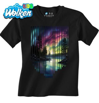 Dětské tričko Noční Jezero pod Polární Září.jpg