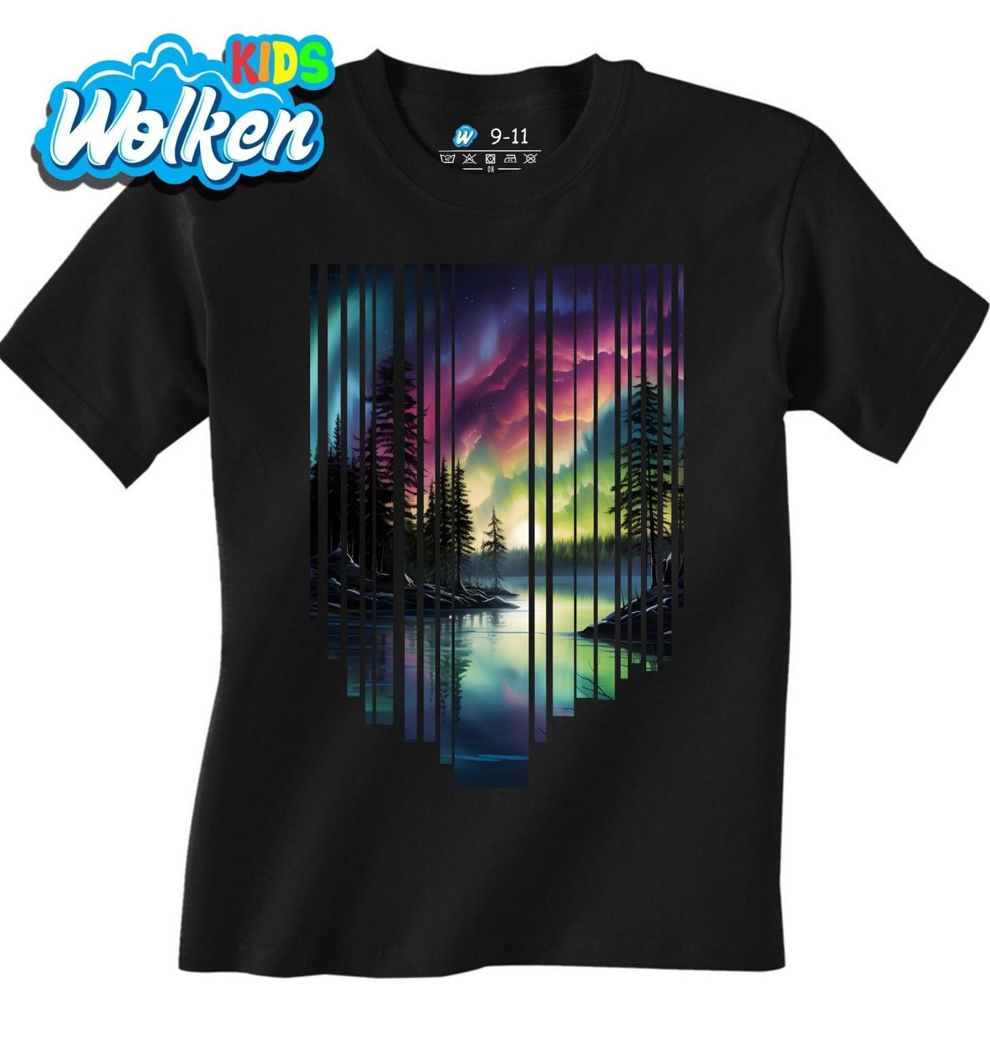 Dětské tričko Noční Jezero pod Polární Září.jpg