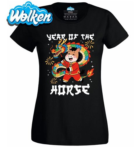 Obrázek produktu Dámské tričko Ohnivý Kůň Roku 2026 Čínský Dračí Tanec
