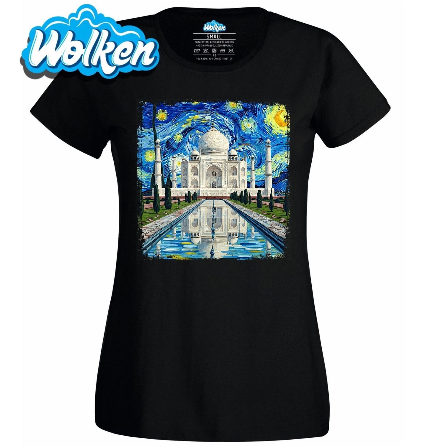 Dámské tričko Taj Mahal v Hvězdné Noci.jpg