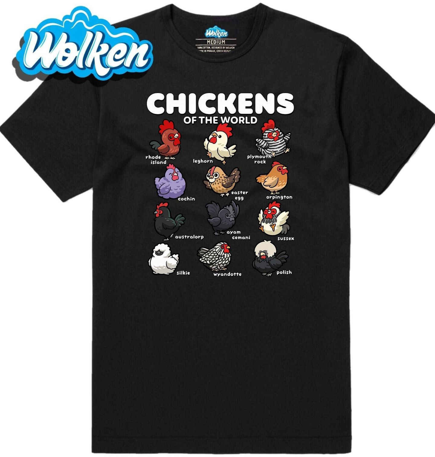 Pánské tričko Slepice z Celého Světa Chickens of the world.jpg