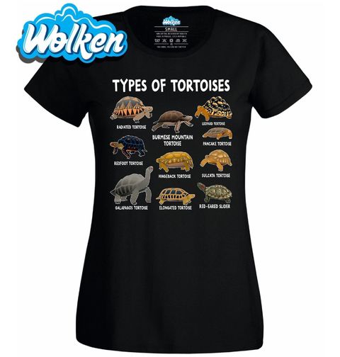 Obrázek produktu Dámské tričko Druhy Želv Types of Tortoises