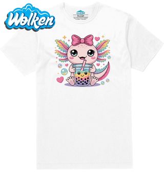 Pánské tričko Duhový Axolotl s Bubble Tea.jpg