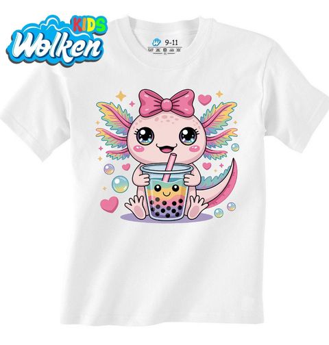 Obrázek produktu Dětské tričko Duhový Axolotl s Bubble Tea