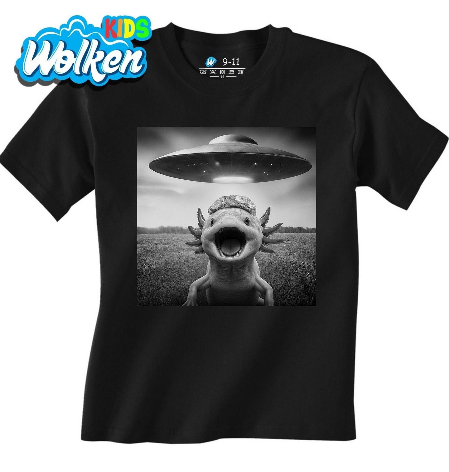 Dětské tričko Konspirační Teoretik Axolotl UFO.jpg