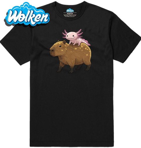 Obrázek produktu Pánské tričko Axolotl Jízda na Kapybaře