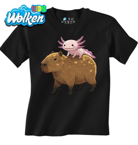 Obrázek produktu Dětské tričko Axolotl Jízda na Kapybaře