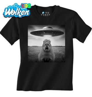 Dětské tričko Konspirační Teoretik Kapybara UFO.jpg
