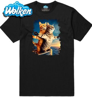 Pánské tričko Kočičí Láska na Titanicu I’m flying.jpg