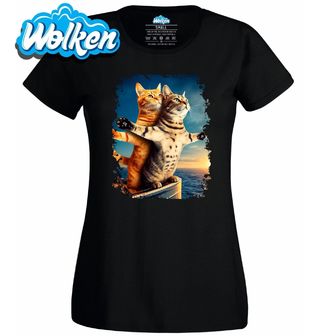 Dámské tričko Kočičí Láska na Titanicu I’m flying.jpg