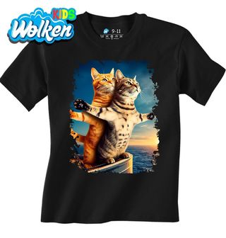 Dětské tričko Kočičí Láska na Titanicu I’m flying.jpg