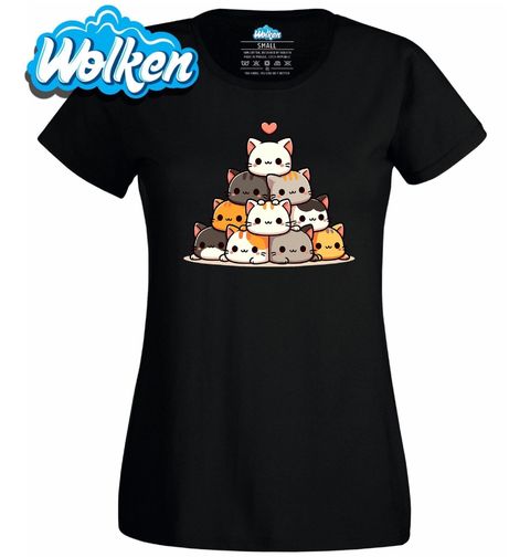 Obrázek produktu Dámské tričko Kočičí Pyramida Kawaii