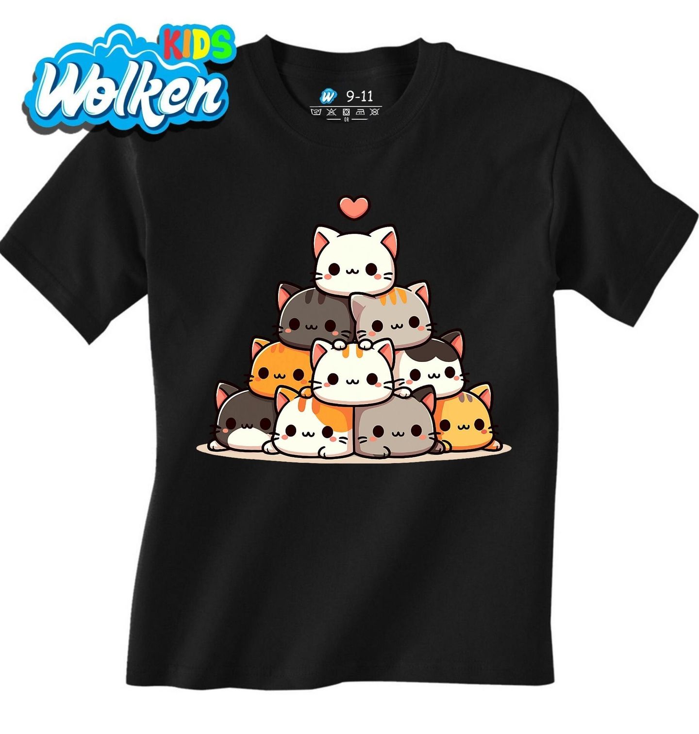 Dětské tričko Kočičí Pyramida Kawaii.jpg