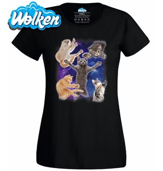 Dámské tričko Vesmírné Kočky Space Cats Meme.jpg