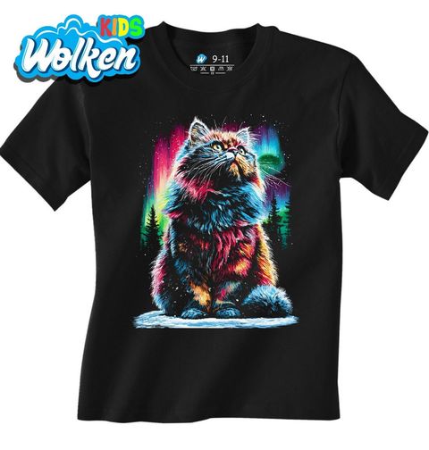 Obrázek produktu Dětské tričko Perská Kočka pod Polární Září