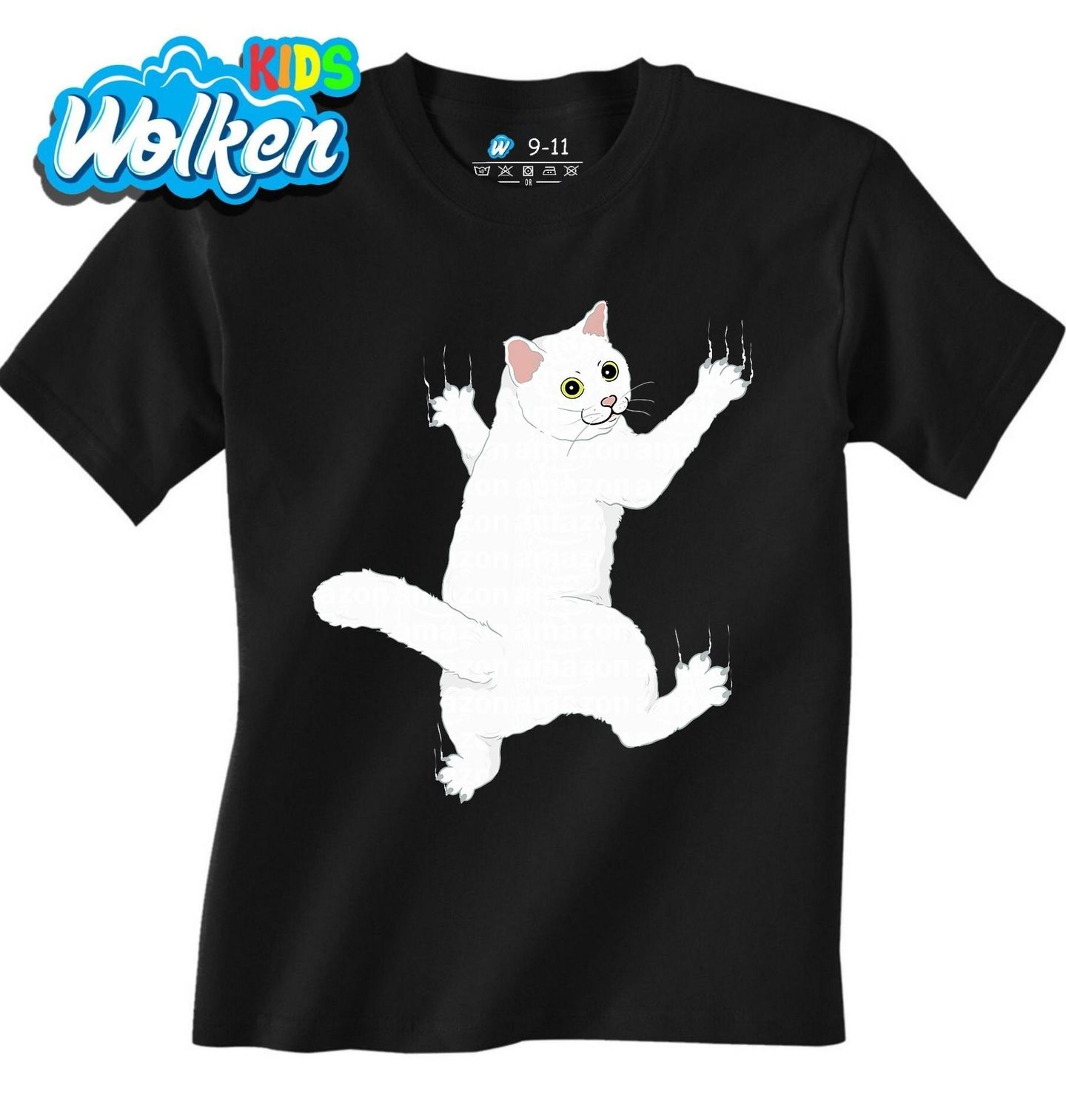 Dětské tričko Drápající se Kočka po Tričku.jpg