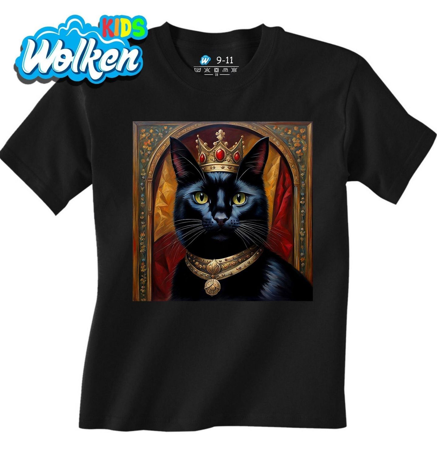 Dětské tričko Šlechtická Kočka na Trůnu.jpg